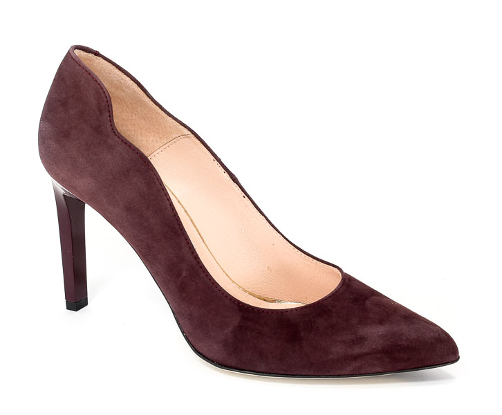 Czółenka Bravo Moda 1480 Bordo Zamsz