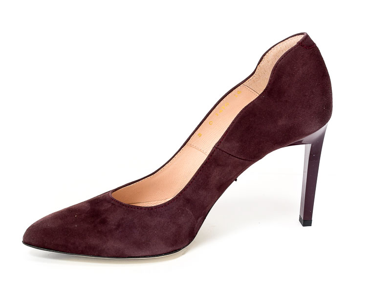 Czółenka Bravo Moda 1480 Bordo Zamsz