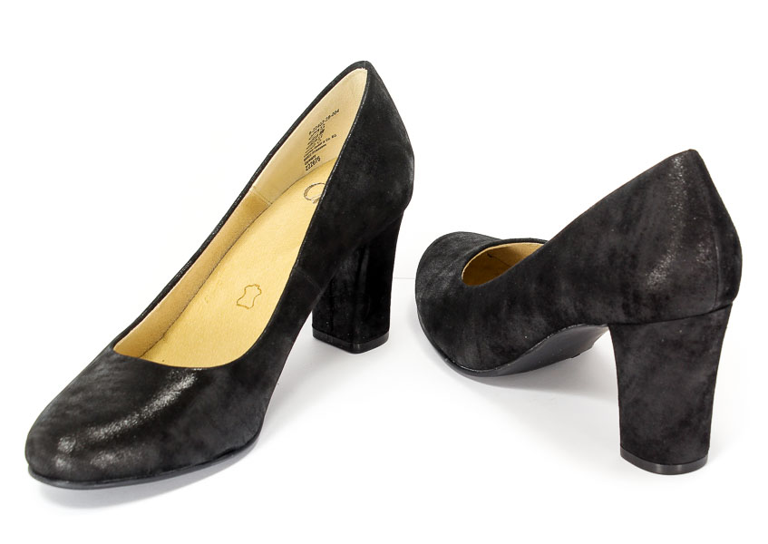 Czółenka letnie Caprice 9-22402-28 Black Suede