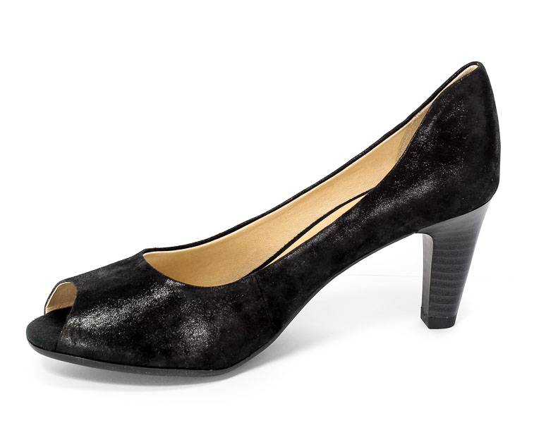 Czółenka letnie Caprice 9-29300-28 004 Black suede
