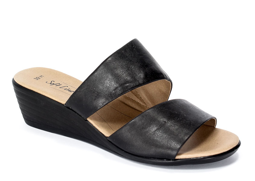 Klapki letnie Soft line 8-27262-28 Black.Prz