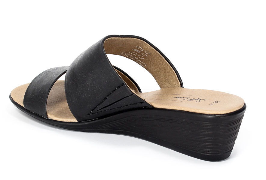 Klapki letnie Soft line 8-27262-28 Black.Prz