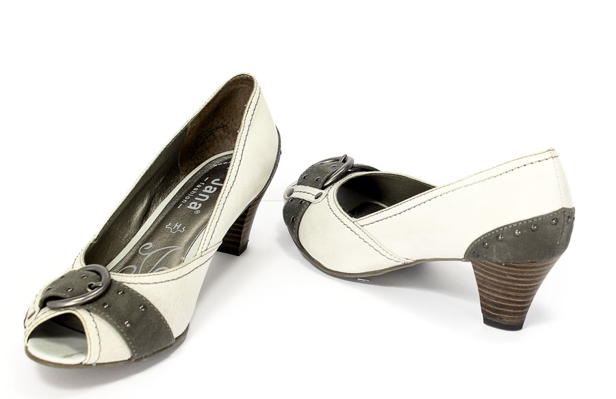 Czółenka letnie Jana 8-29300-26 Grey comb.Prz