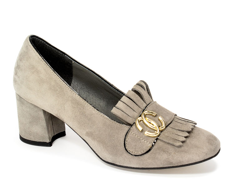 Czółenka Tomex 303 Szary zamsz