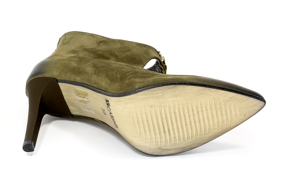 Botki letnie Carinii B3816-I43-000-PSK-A49 Zielony