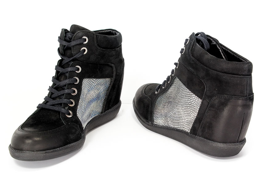 Sneakersy Carinii B3744-360-I26-PSK-B14 Czarny-stalowy
