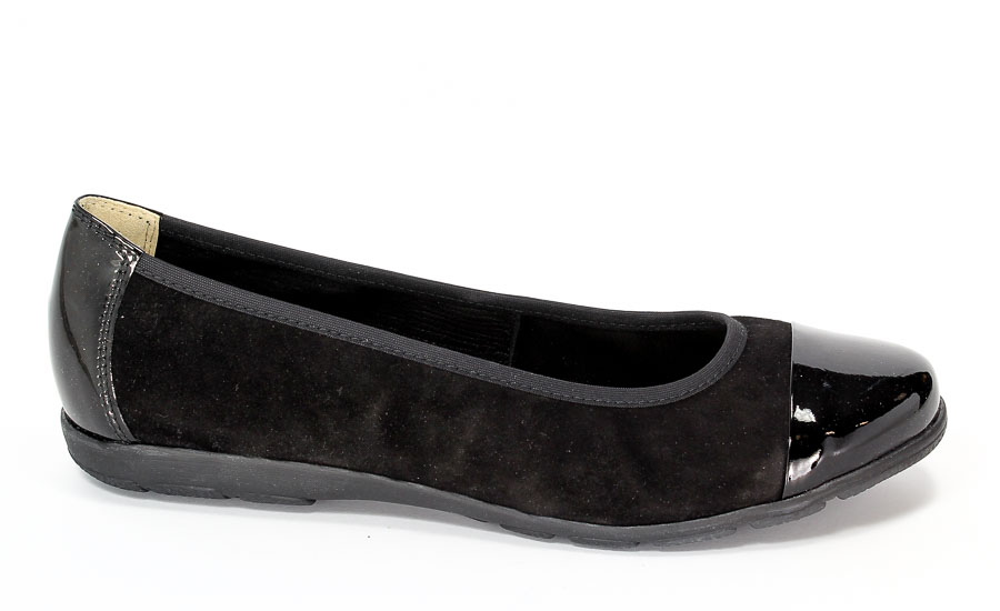 Baleriny Caprice 9-22152-28 033 Black sue comb