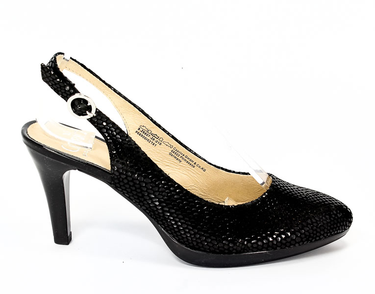Czółenka letnie Caprice 9-29607-28 010 Black reptile