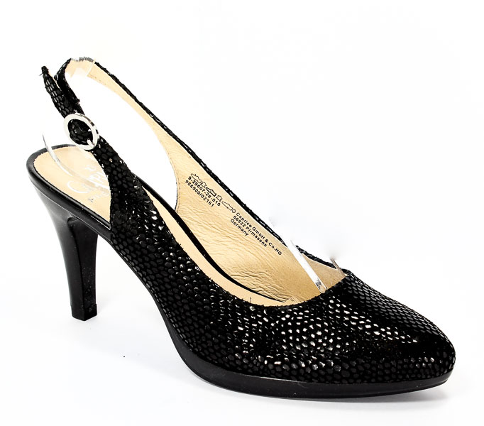 Czółenka letnie Caprice 9-29607-28 010 Black reptile