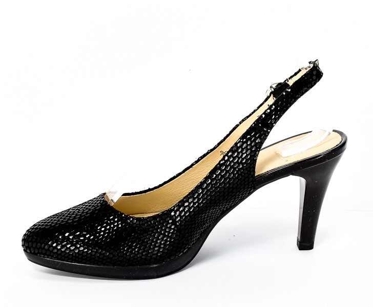 Czółenka letnie Caprice 9-29607-28 010 Black reptile