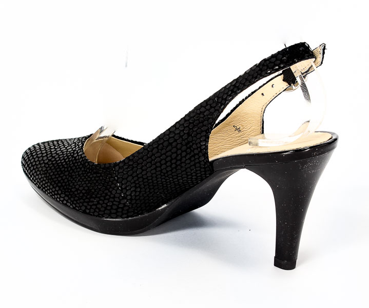 Czółenka letnie Caprice 9-29607-28 010 Black reptile