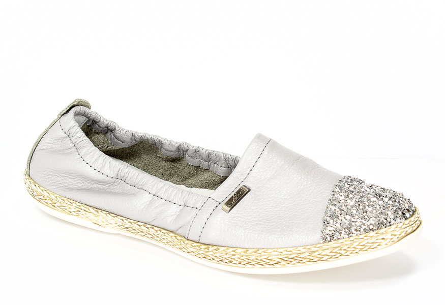 Półbuty Lemar 10039 Lu.Szary+szkło białe