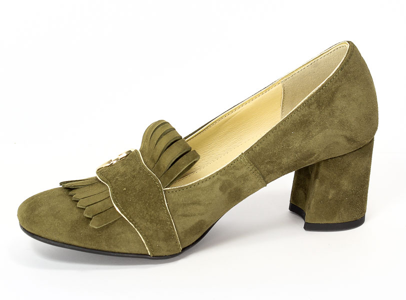 Czółenka Tomex 303 Khaki zamsz