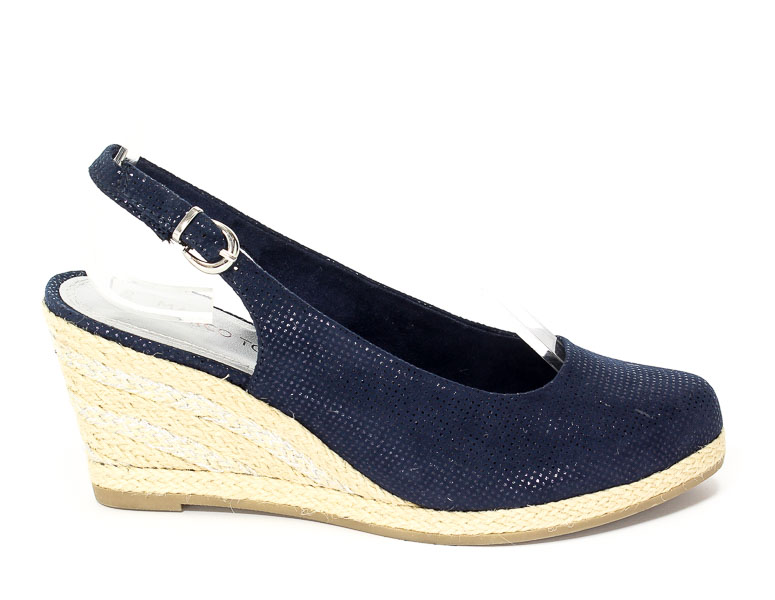 Klapki letnie Marco Tozzi 2-29608-28 824 Navy Metallic