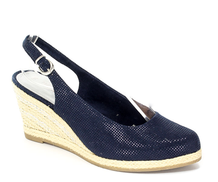 Klapki letnie Marco Tozzi 2-29608-28 824 Navy Metallic