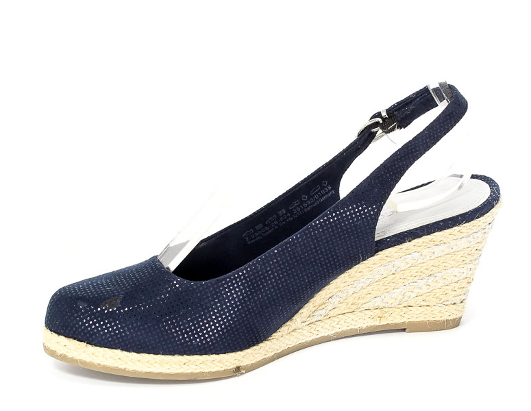 Klapki letnie Marco Tozzi 2-29608-28 824 Navy Metallic