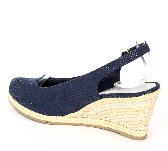 Klapki letnie Marco Tozzi 2-29608-28 824 Navy Metallic