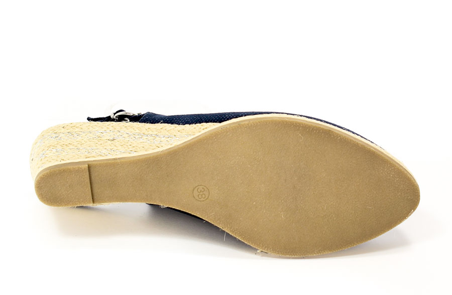 Klapki letnie Marco Tozzi 2-29608-28 824 Navy Metallic