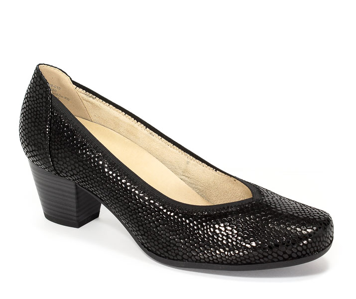 Caprice Czółenka 9-22301-28 010 Black Reptile