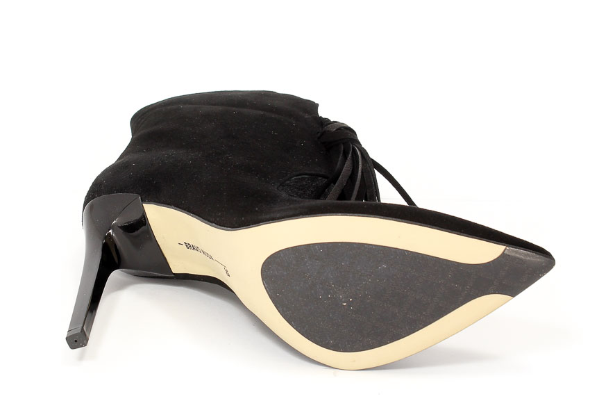 Botki  Bravo Moda 2056 Czarny zamsz
