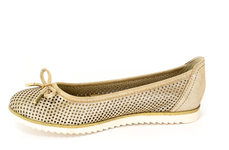 Baleriny letnie Marco Tozzi 2-22115-28 Dune metallic