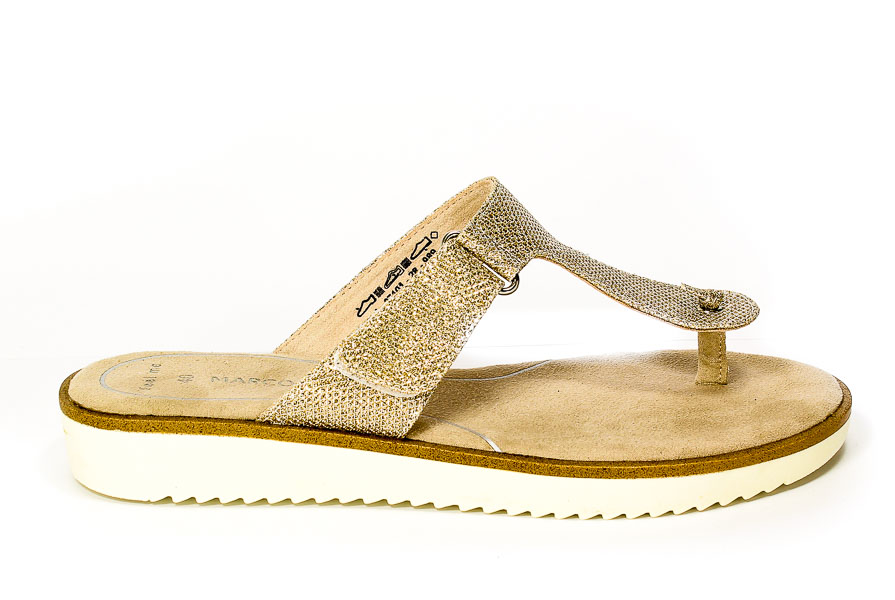 Klapki letnie Marco Tozzi 2-27101-28 989 Platinium metal