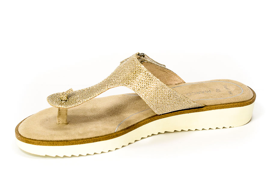 Klapki letnie Marco Tozzi 2-27101-28 989 Platinium metal