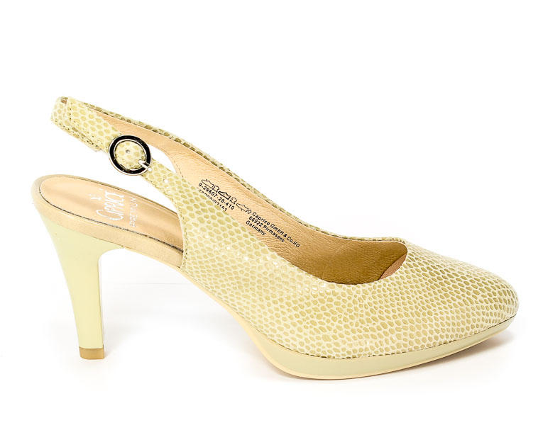 Czółenka letnie Caprice 9-29607-28 410 Beige Reptile 