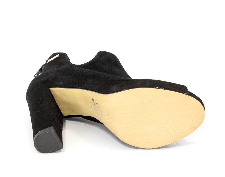 Botki Gamis Letnie L1417K Czarny Zamsz 