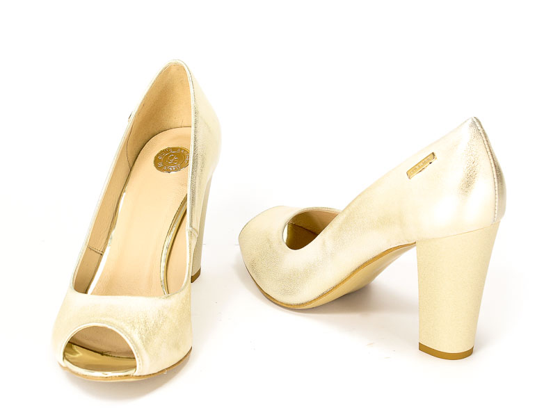 Czółenka Letnie Gamis L-2002 Złoty Przecier 