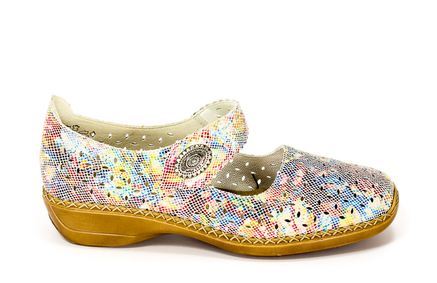 Półbuty letnie Rieker 41368-91 Multi.