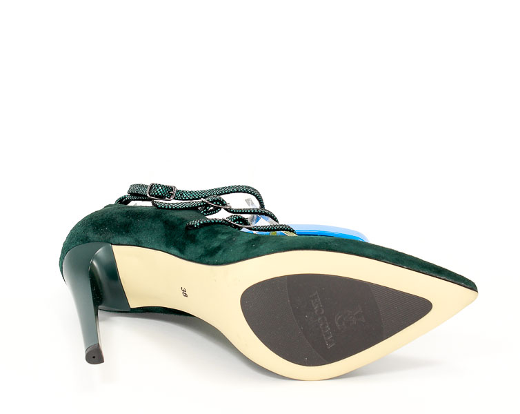 Czółenka Visconi 7237534-773 Green Wel W5