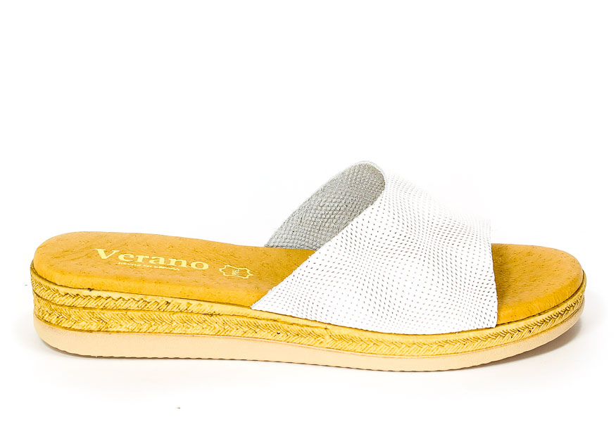 Klapki letnie Verano 7240 Blanco grabado