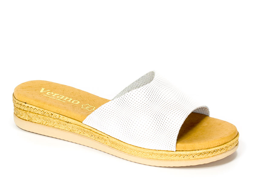Klapki letnie Verano 7240 Blanco grabado