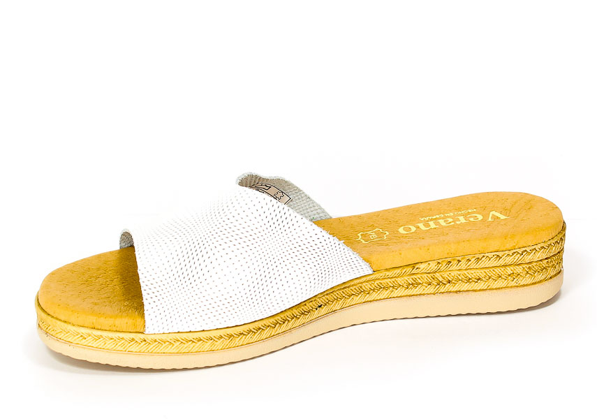 Klapki letnie Verano 7240 Blanco grabado