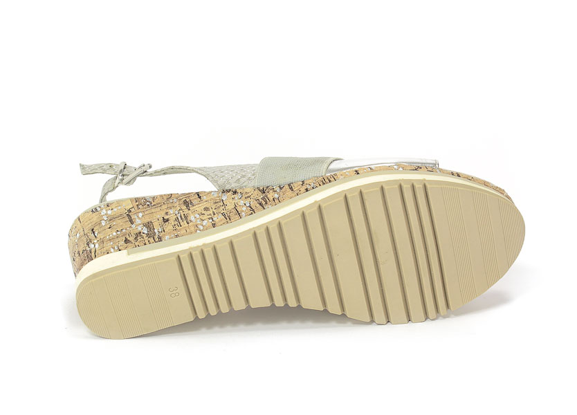 Sandały Letnie Marco Tozzi 2-28725-38 948 Silver Comb 