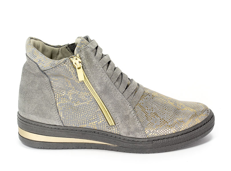 Sneakersy Dolce Pietro 1028-126-01-1 Zorro szare złote