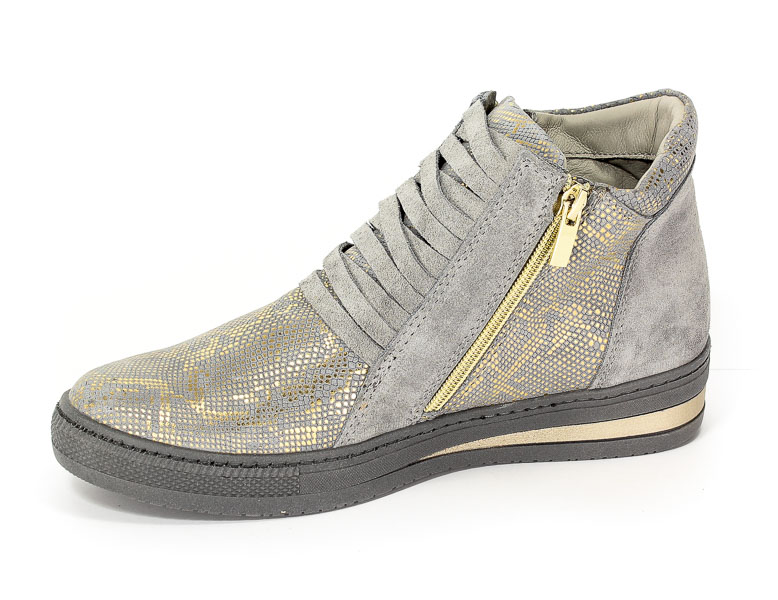 Sneakersy Dolce Pietro 1028-126-01-1 Zorro szare złote