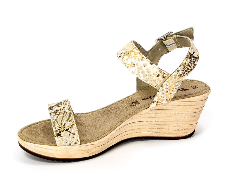 Sandały Letnie Tamaris 1-28354-28 927 Silver struct.