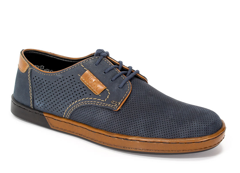 Półbuty letnie Rieker B2820-14 Blue comb