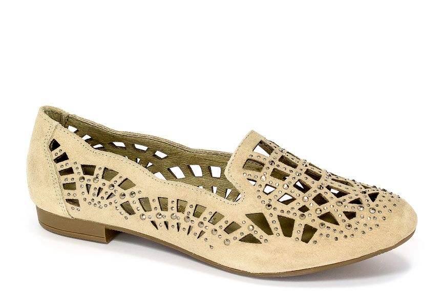 Półbuty letnie Rieker M0165-60 Beige