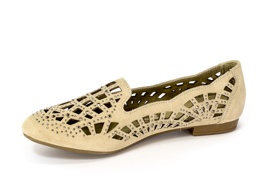 Półbuty letnie Rieker M0165-60 Beige