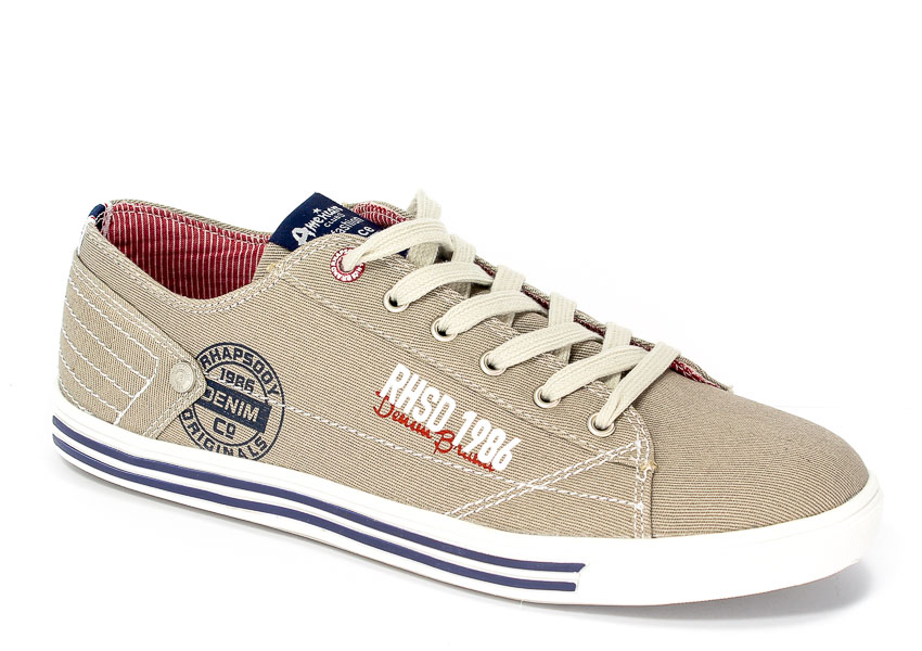 Półbuty American 604061 Beige