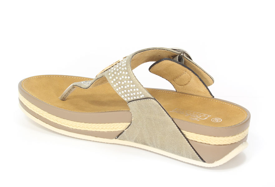 Klapki letnie Rieker V1460-62 Beige