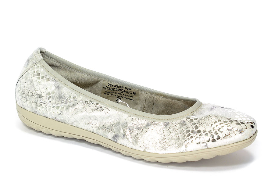 Baleriny Caprice 9-22142-28 920 Silver Metal 