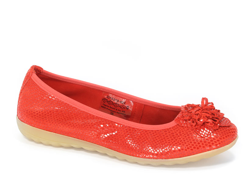 Baleriny Caprice 9-22153-28 522 Red Reptile 
