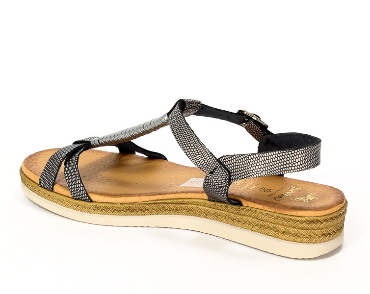 Sandały Letnie Presso 3450 4-3450(R.M.Negro/Plomo ) 