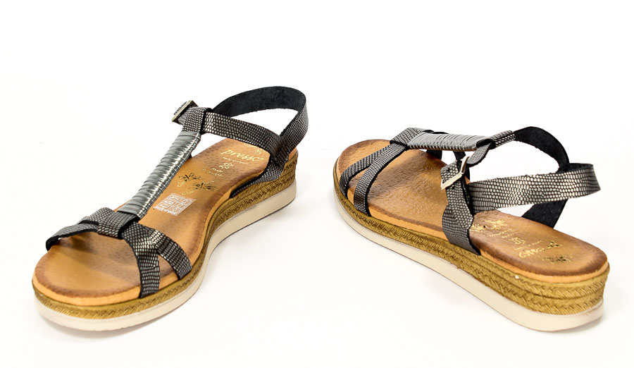 Sandały Letnie Presso 3450 4-3450(R.M.Negro/Plomo ) 