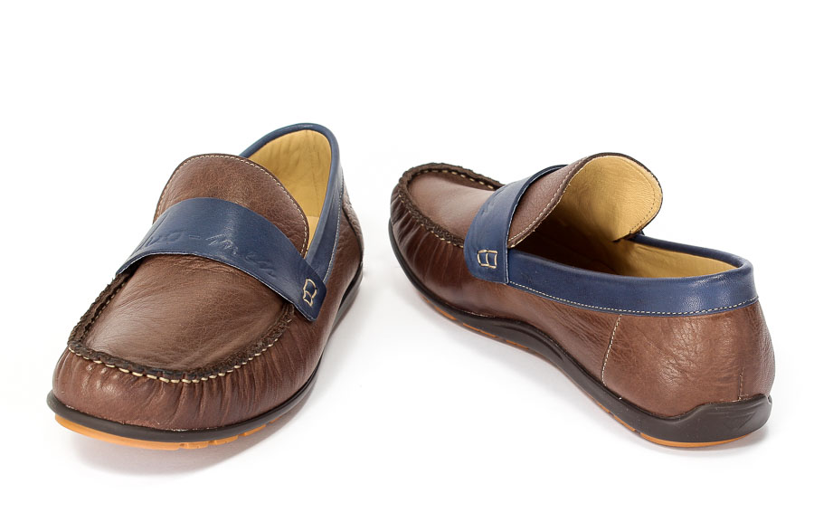 Półbuty Duo Men 770 Brąz+Granat