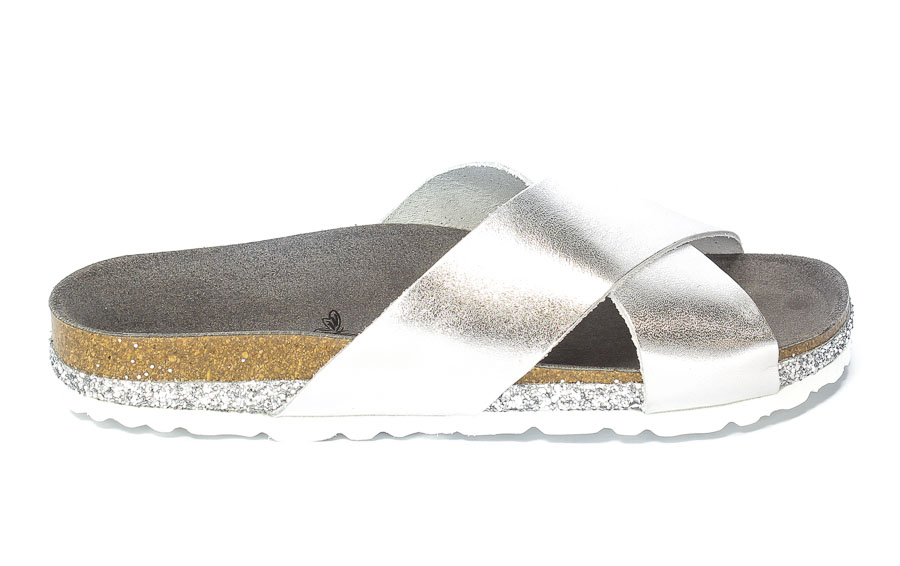 Klapki Presso 3-116927 Silver